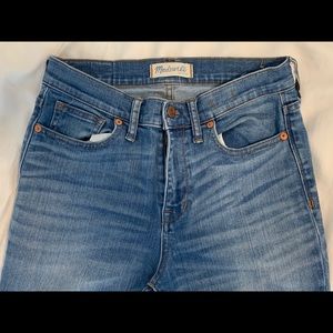 Made well light wash, high riser skinny jeans